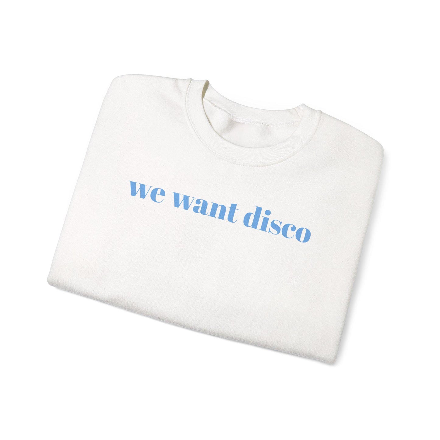Blue Disco Themed Unisex Sweatshirt Perfect for Parties, Music Lovers, and Casual Outings, Gift for Birthdays, Holidays, or Concerts