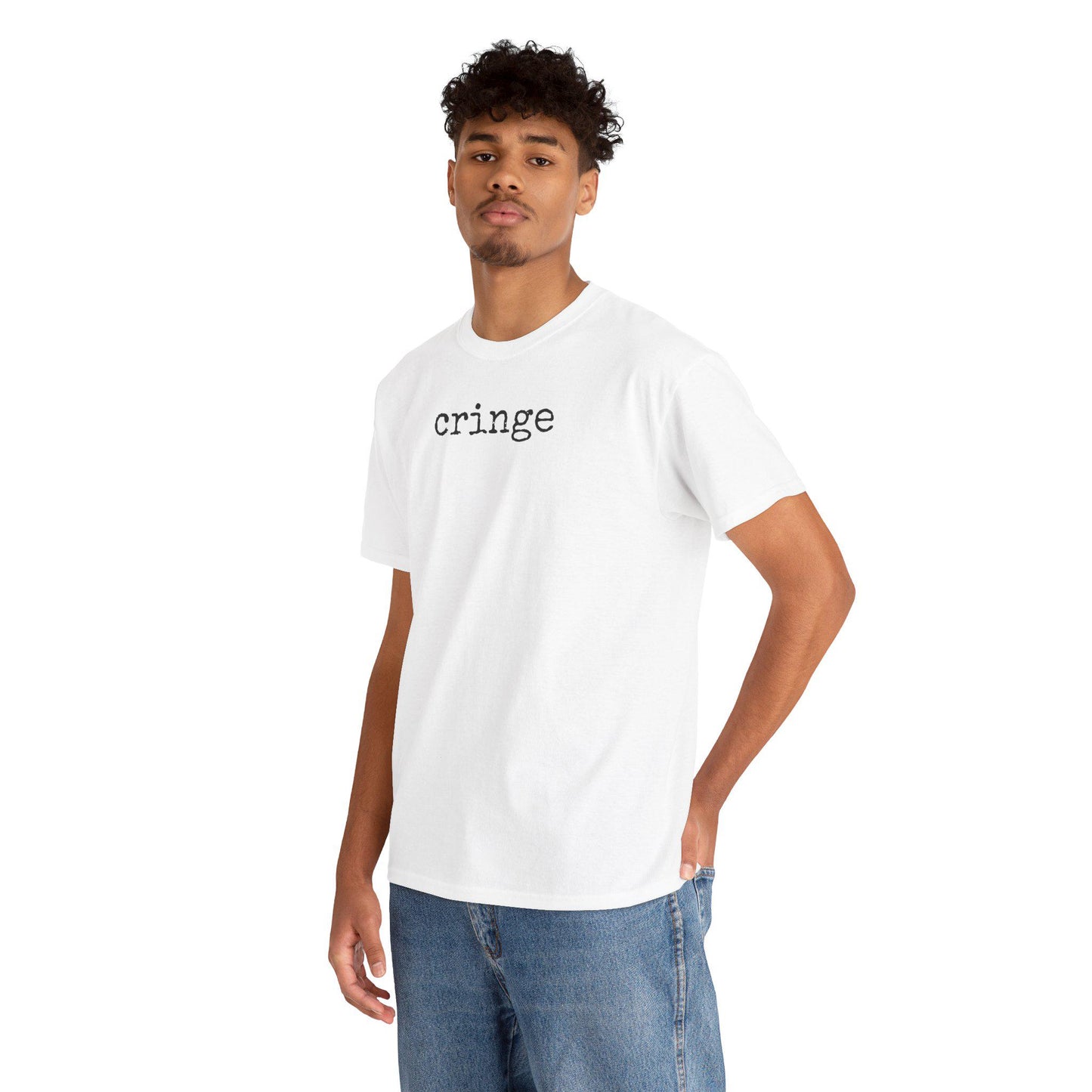 Cringe Unisex Heavy Cotton Tee - Funny Graphic T-Shirt, Casual Wear, Gift for Friends, Trendy Top, Everyday Fashion