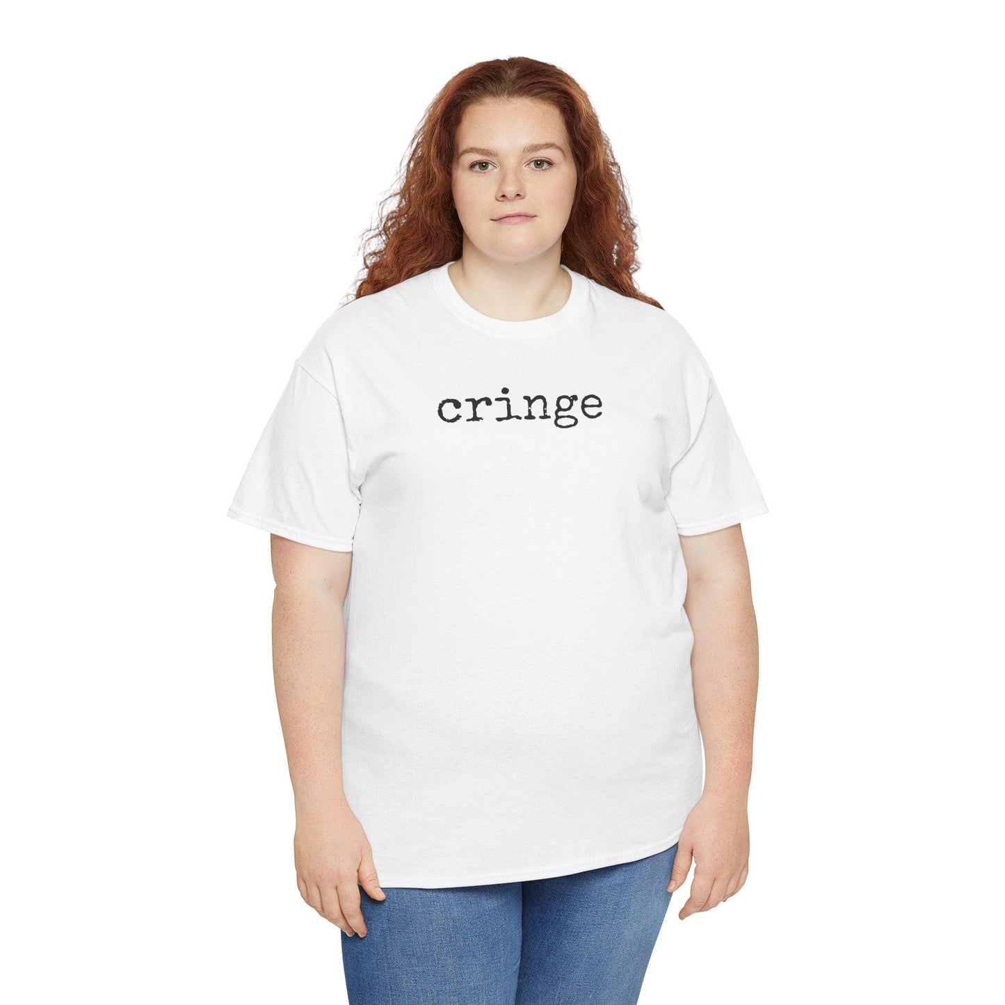 Cringe Unisex Heavy Cotton Tee - Funny Graphic T-Shirt, Casual Wear, Gift for Friends, Trendy Top, Everyday Fashion