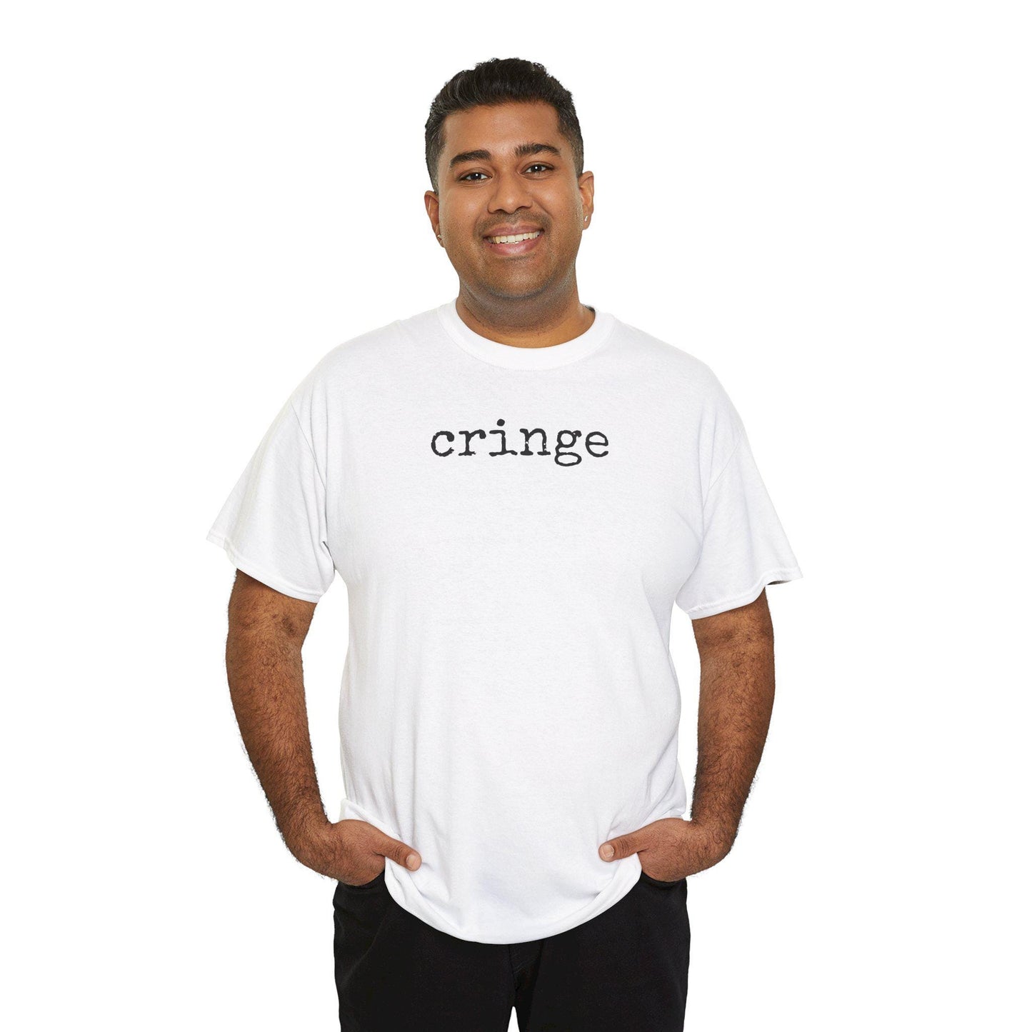 Cringe Unisex Heavy Cotton Tee - Funny Graphic T-Shirt, Casual Wear, Gift for Friends, Trendy Top, Everyday Fashion