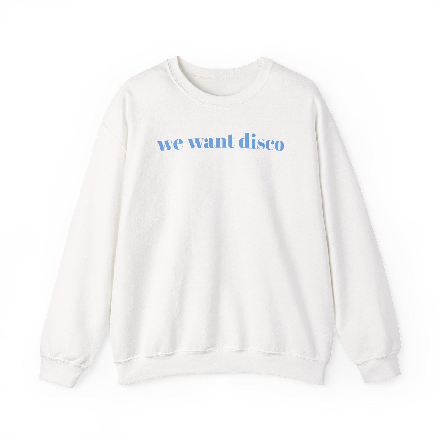 Blue Disco Themed Unisex Sweatshirt Perfect for Parties, Music Lovers, and Casual Outings, Gift for Birthdays, Holidays, or Concerts
