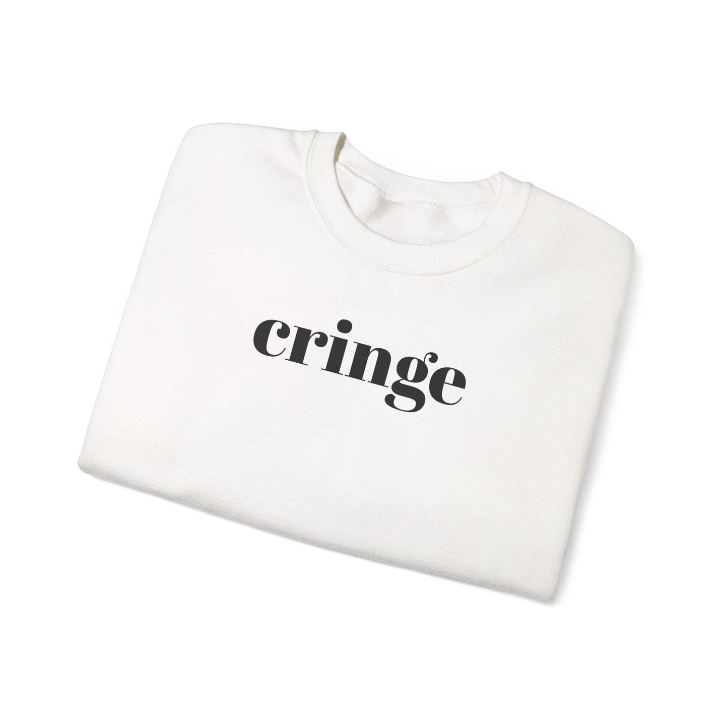 Cringe Unisex Heavy Blend Crewneck Sweatshirt, Cozy Casual Wear, Perfect Gift for Friends, Trendy Streetwear, Comfortable Loungewear