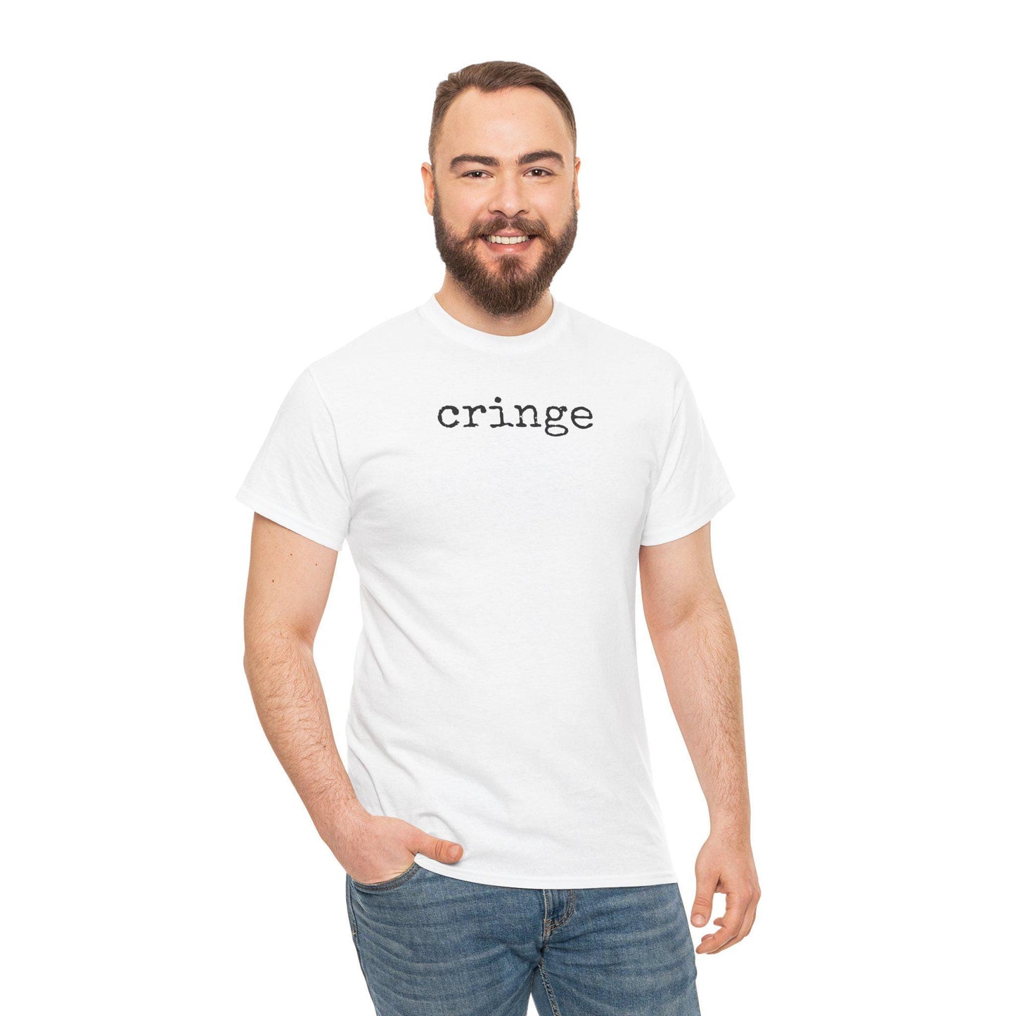 Cringe Unisex Heavy Cotton Tee - Funny Graphic T-Shirt, Casual Wear, Gift for Friends, Trendy Top, Everyday Fashion