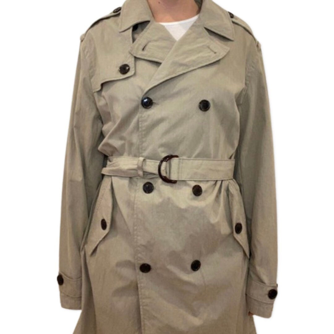 Beige Trench Coat, Jackets and Coats, Gap trench coat, beige long jacket, size Large, Overcoat, Y2K Trench, Grunge Fashion