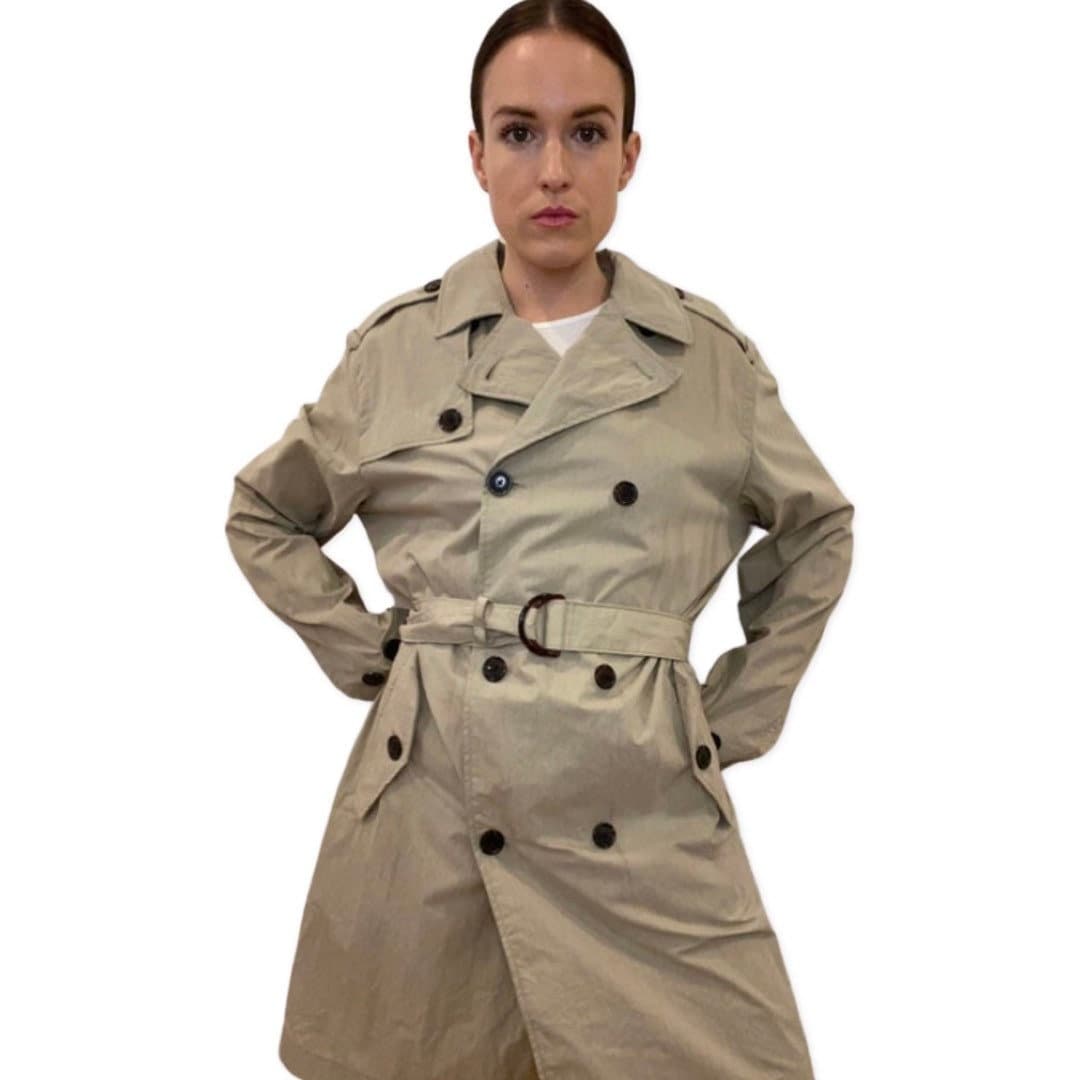 Beige Trench Coat, Jackets and Coats, Gap trench coat, beige long jacket, size Large, Overcoat, Y2K Trench, Grunge Fashion