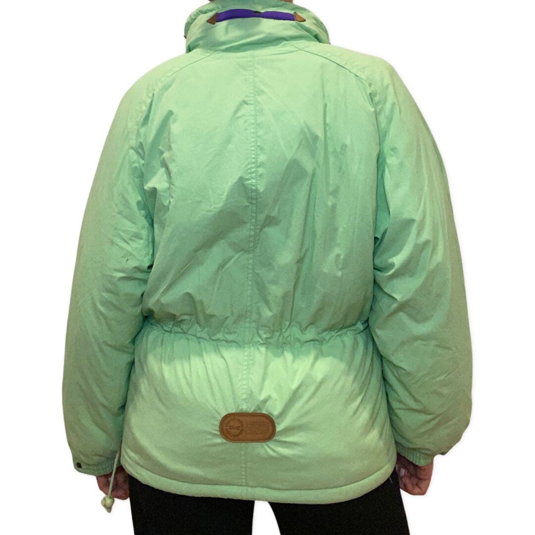 80's Ski Jacket, Retro Winter Jacket, Mint Green Winter Coat, Warm Jacket, Retro Ski, Medium, 1980s Ski Jacket, Snowboard Jacket