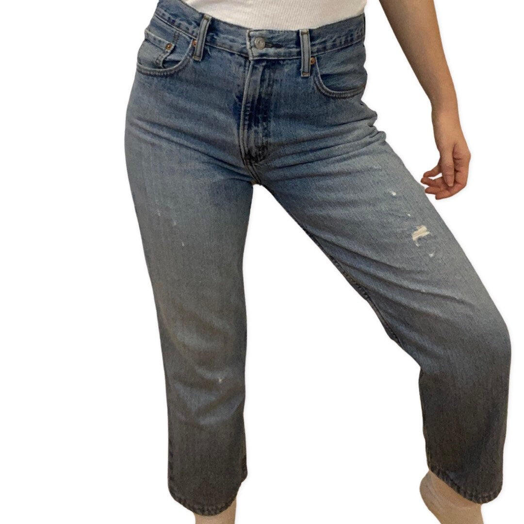 Vintage Levis 516 jeans, Levi denim pants, blue wash jeans, 90s denim, wide leg denim, baggy jeans, size W34 L30, 100% cotton, relaxed fit