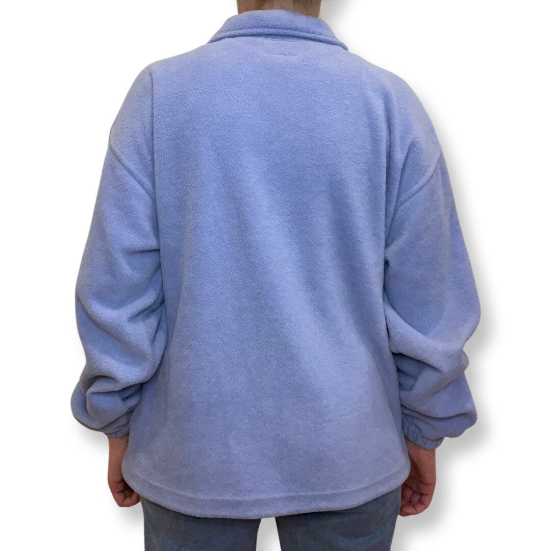 80's Ski Fleece, San Francisco, Vintage Fleece Zip Up Sweater, Powder Blue Fleece Jacket, San Francisco, Vintage 80s ski wear
