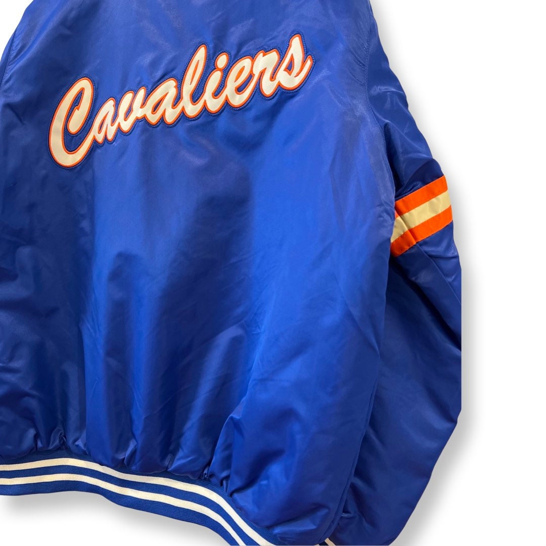 VCAVALIERS STARTER Varsity Jacket, Vintage Satin Bomber Jacket, Vintage 80s Starter Jacket, Size Large, Embroidered Logo, Streetwear, NBA