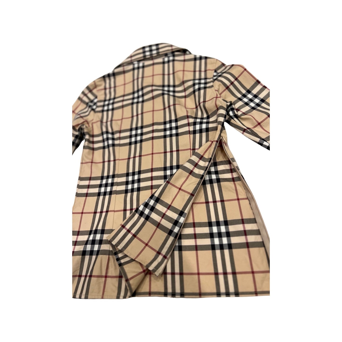 Burberry Vintage Tartan Print Long Sleeve Blouse, Traditional Print, Fitted Button Down Top, XS,
