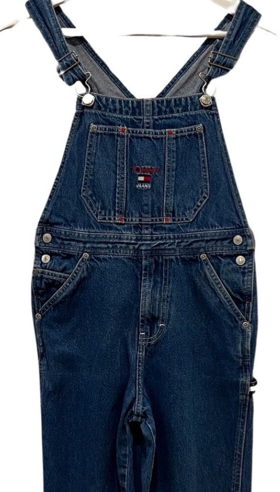 Vintage 2000's Youth Tommy Hilfiger Denim Overalls - Excellent Condition, Streetwear Vibes