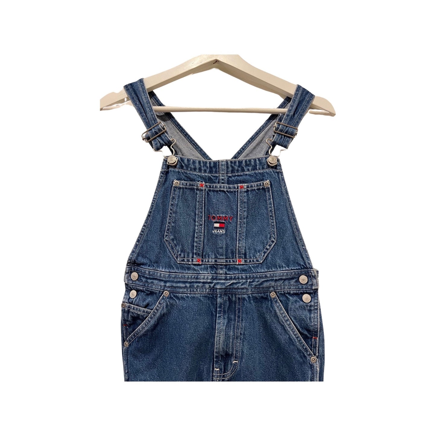 Vintage 2000's Youth Tommy Hilfiger Denim Overalls - Excellent Condition, Streetwear Vibes