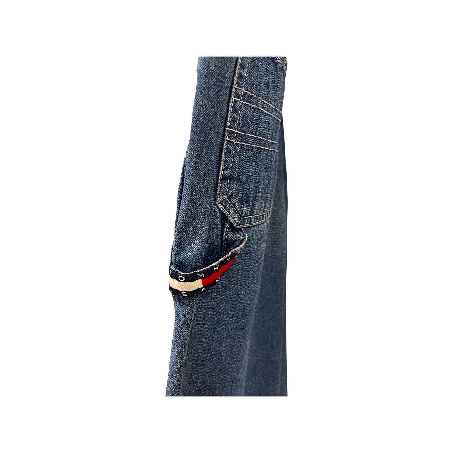Vintage 2000's Youth Tommy Hilfiger Denim Overalls - Excellent Condition, Streetwear Vibes
