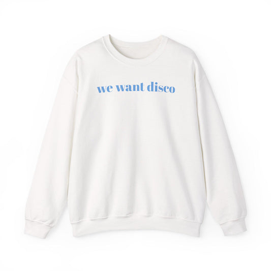 Blue Disco Themed Unisex Sweatshirt  Perfect for Parties, Music Lovers, and Casual Outings, Gift for Birthdays, Holidays, or Concerts