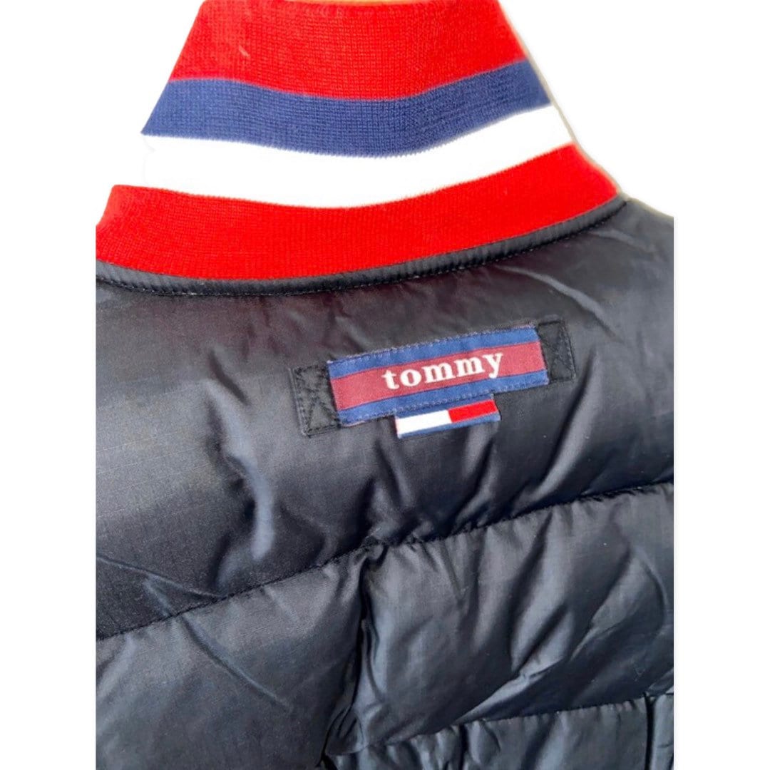 Tommy Hilfiger Puffer, Y2K Jacket, Coat, XS Tommy Hilfiger Puffy Coat, Winter Jacket, Small, Down Filled Black Puffer Coat, 90s Streetwear