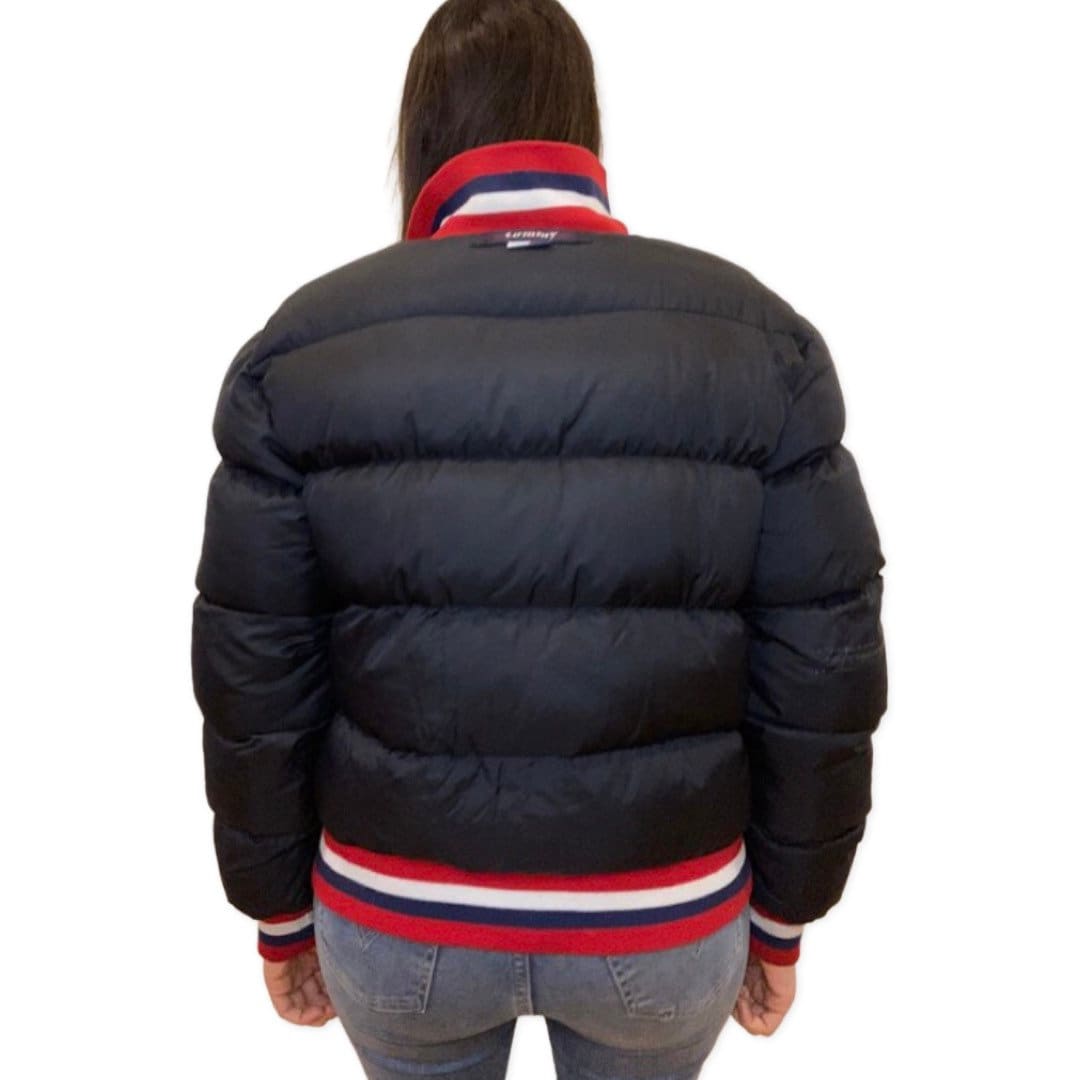 Tommy Hilfiger Puffer, Y2K Jacket, Coat, XS Tommy Hilfiger Puffy Coat, Winter Jacket, Small, Down Filled Black Puffer Coat, 90s Streetwear