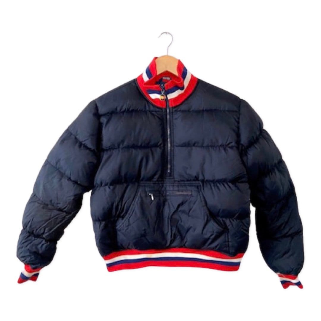 Tommy Hilfiger Puffer, Y2K Jacket, Coat, XS Tommy Hilfiger Puffy Coat, Winter Jacket, Small, Down Filled Black Puffer Coat, 90s Streetwear