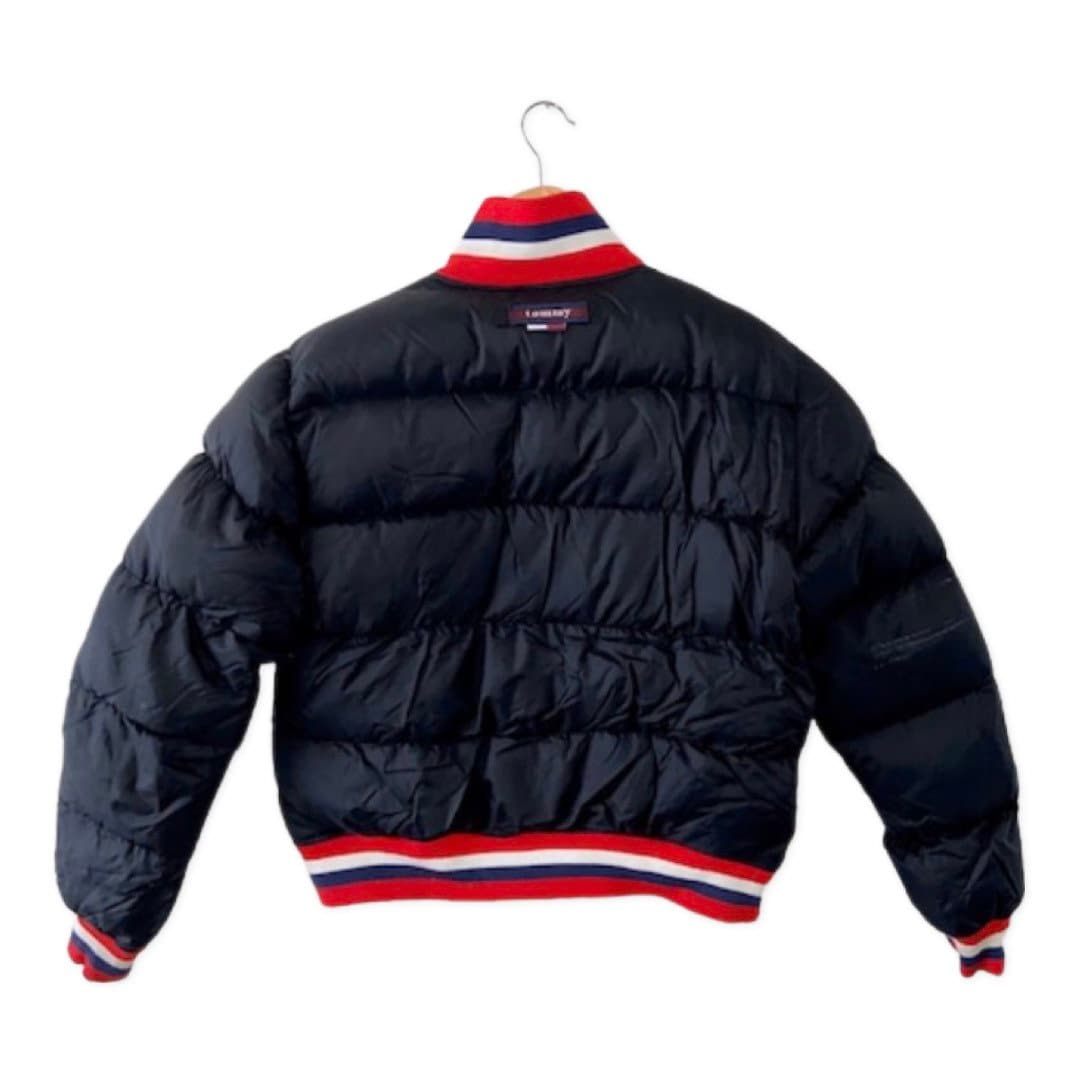 Tommy Hilfiger Puffer, Y2K Jacket, Coat, XS Tommy Hilfiger Puffy Coat, Winter Jacket, Small, Down Filled Black Puffer Coat, 90s Streetwear