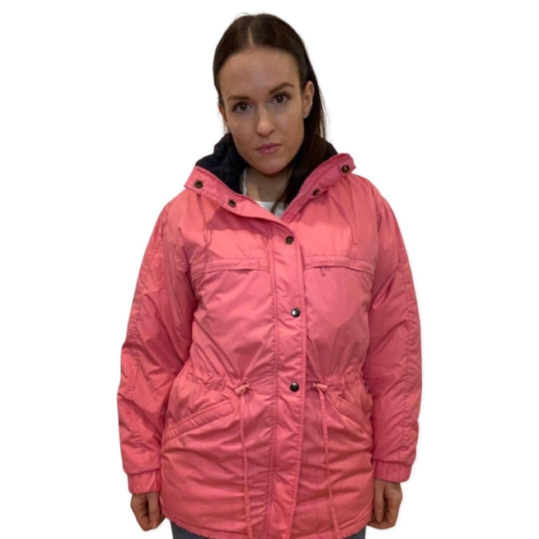 80's Ski Jacket, Pink Puffer Coat, Puffy Jacket Coat, Winter Jacket, Retro Ski, Down Filled Coat, Medium, 1980s Ski Jacket,