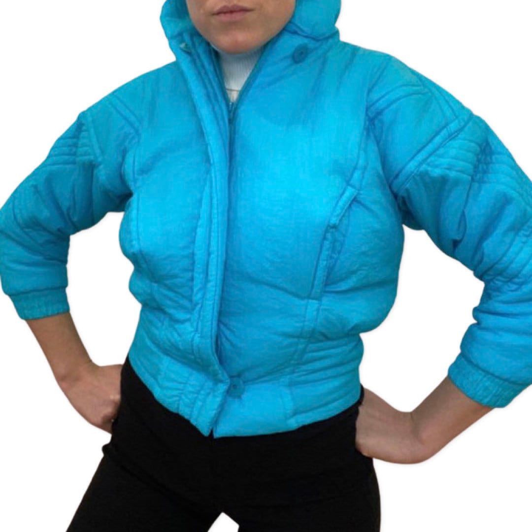 80's Ski Jacket, Bright Blue, Jackets and Coats, Winter Jacket, Retro Ski, Extra Small xs Jacket, 1980s Ski Jacket, Athletic Outdoor