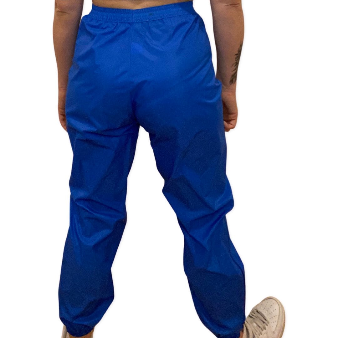 KWAY Pants, 80's Ski, Snow Pants, Royal Blue, size Medium, Waterproof, Rain Pants, Retro Ski, 80s party, Baggy Slush Pants