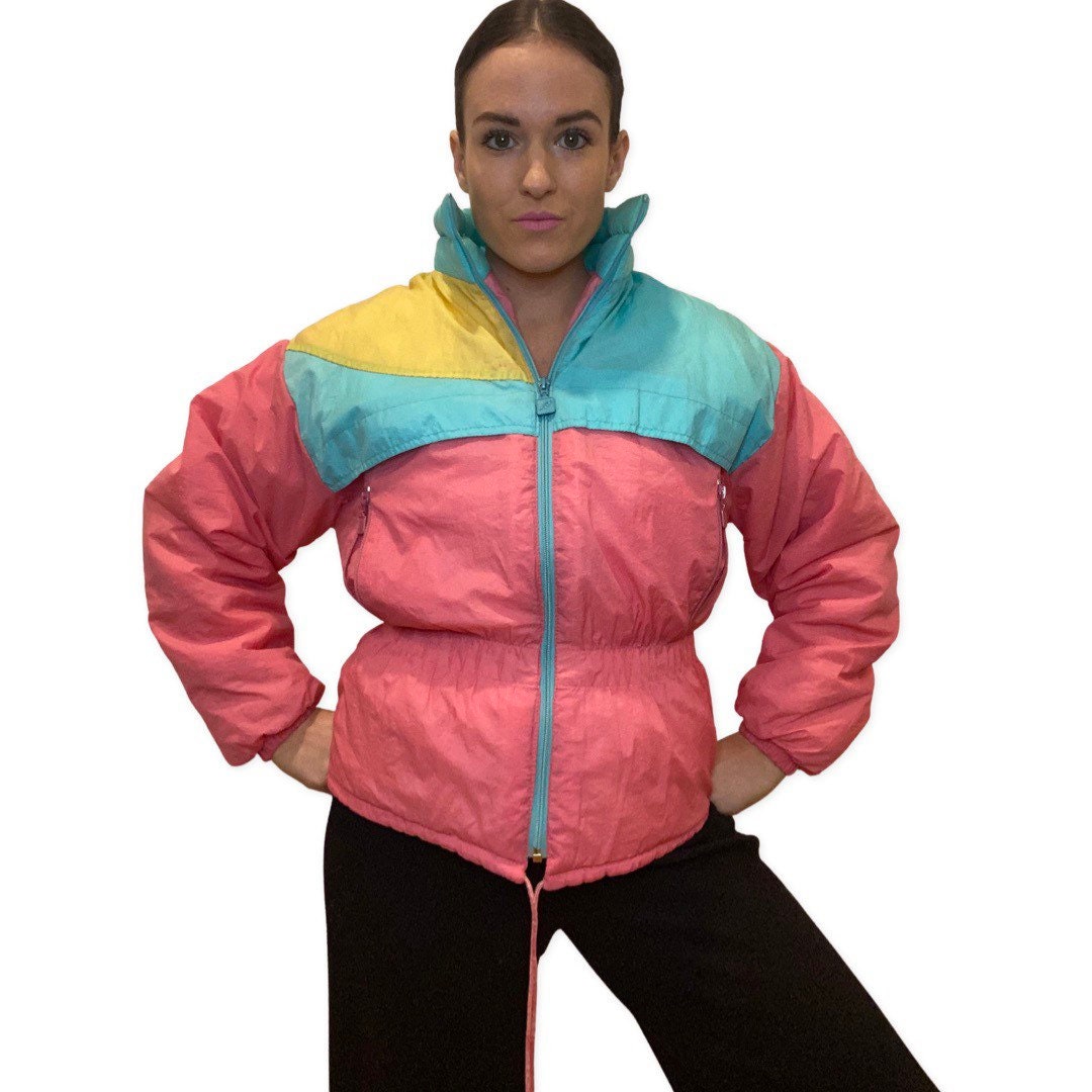 80's Ski Jacket, Retro Winter Jacket,  Pink Winter Coat,  Warm Jacket, Retro Ski, Medium, 1980s Ski Jacket, Snowboard Jacket