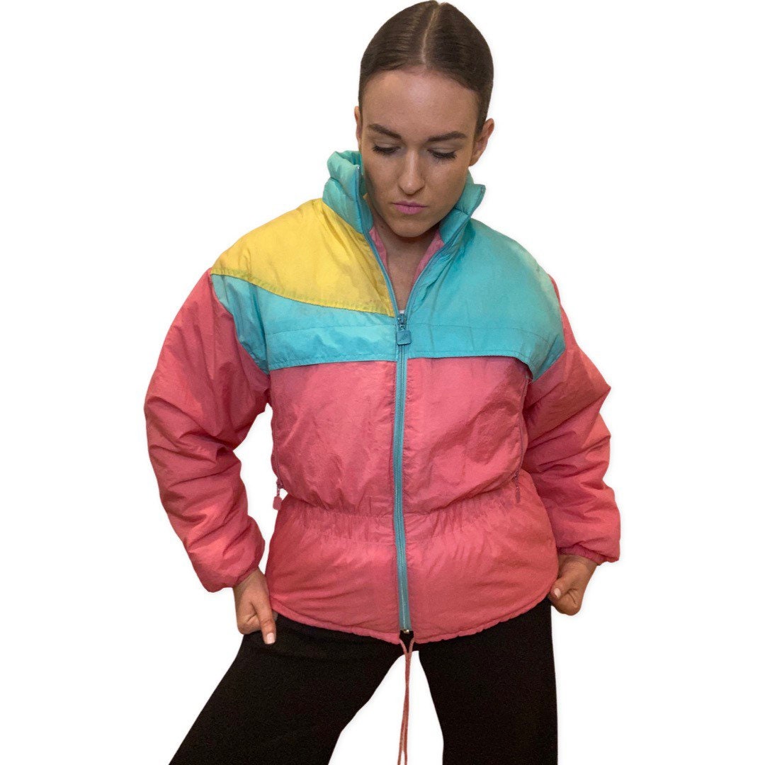 80's Ski Jacket, Retro Winter Jacket,  Pink Winter Coat,  Warm Jacket, Retro Ski, Medium, 1980s Ski Jacket, Snowboard Jacket