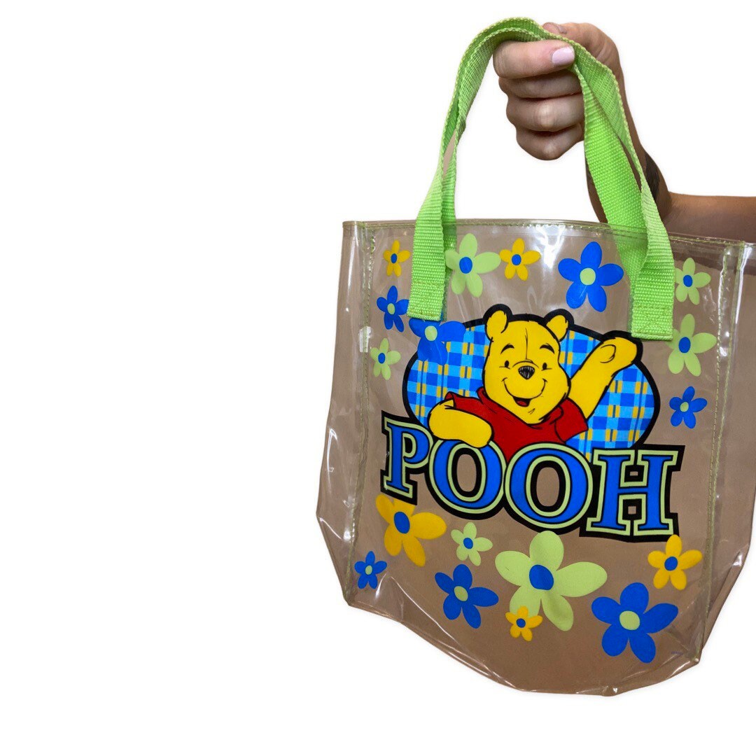 Winnie the Pooh Purse, Transparent Plastic Shoulder Bag, 2000s Purse, Y2K accessories, Disney, Tote Bag