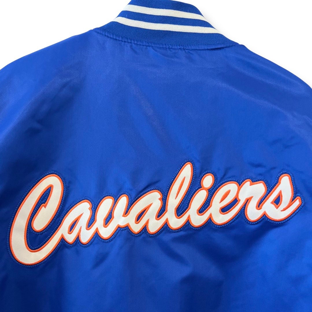 VCAVALIERS STARTER Varsity Jacket, Vintage Satin Bomber Jacket, Vintage 80s Starter Jacket, Size Large, Embroidered Logo, Streetwear, NBA