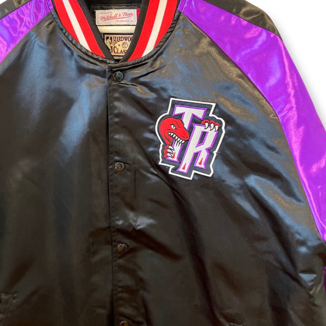 RAPTORS Varsity Jacket, Satin Bomber Jacket, Y2K Jacket, Size XLarge, Mitchell & Ness, Hardwood Classics, Streetwear, NBA, Toronto