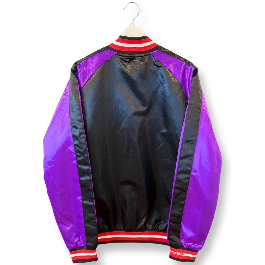 RAPTORS Varsity Jacket, Satin Bomber Jacket, Y2K Jacket, Size XLarge, Mitchell & Ness, Hardwood Classics, Streetwear, NBA, Toronto