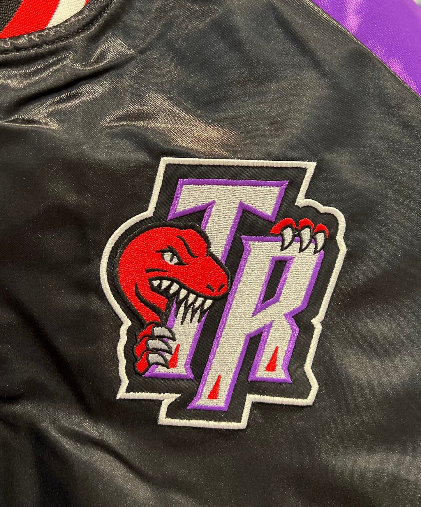 RAPTORS Varsity Jacket, Satin Bomber Jacket, Y2K Jacket, Size XLarge, Mitchell & Ness, Hardwood Classics, Streetwear, NBA, Toronto