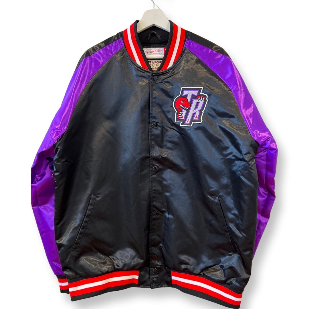 RAPTORS Varsity Jacket, Satin Bomber Jacket, Y2K Jacket, Size XLarge, Mitchell & Ness, Hardwood Classics, Streetwear, NBA, Toronto