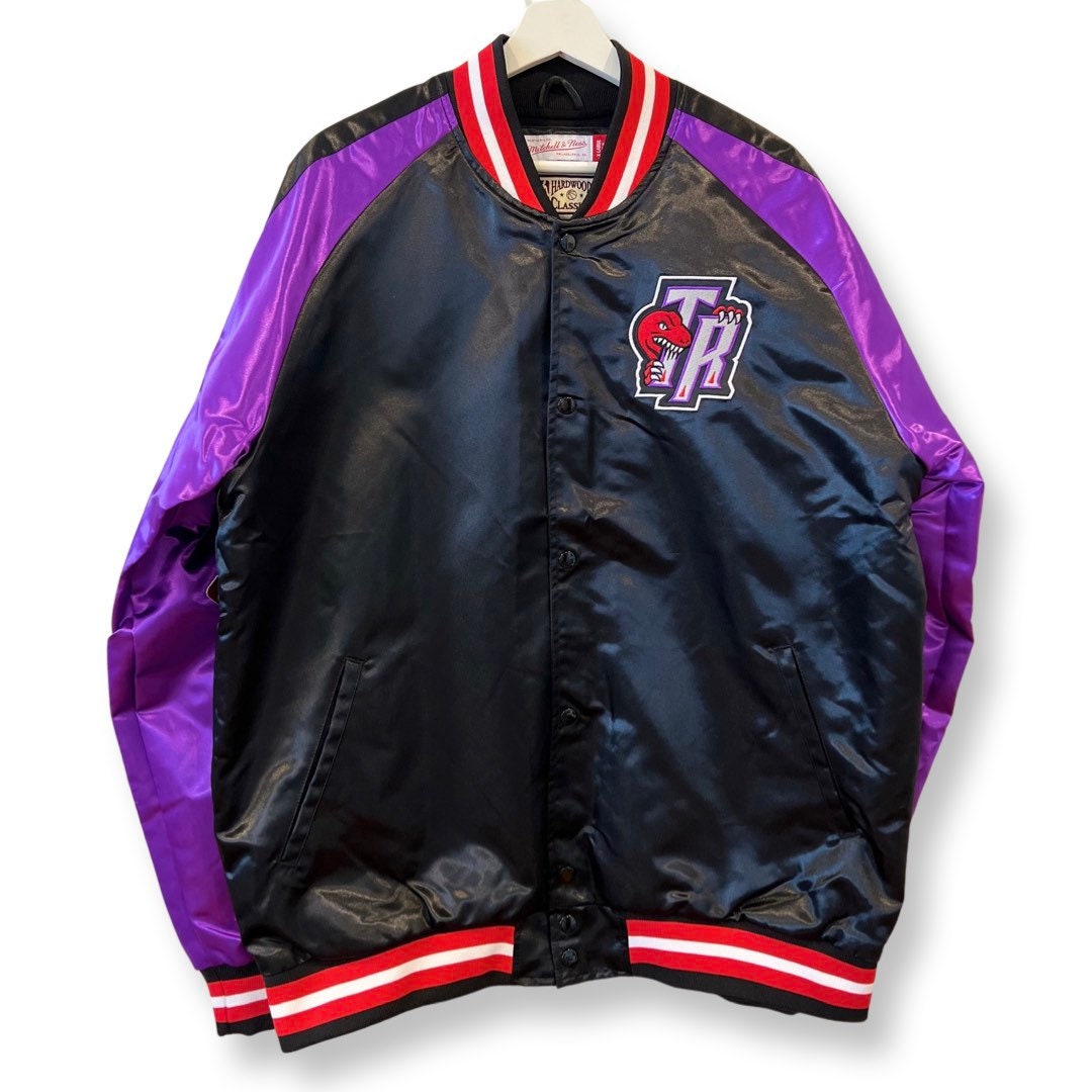 RAPTORS Varsity Jacket, Satin Bomber Jacket, Y2K Jacket, Size XLarge, Mitchell & Ness, Hardwood Classics, Streetwear, NBA, Toronto