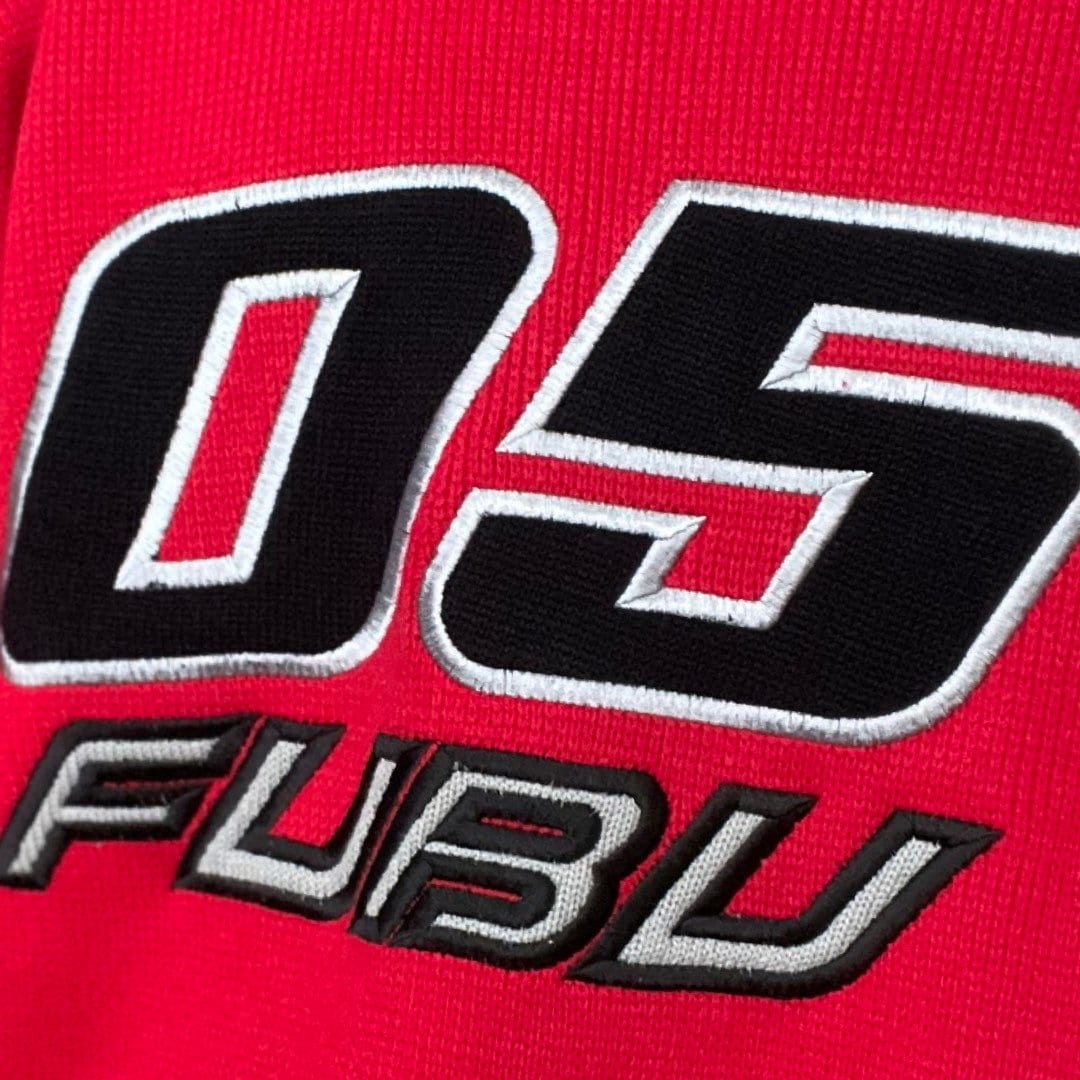 Vintage FUBU Sweater, Oversized Fit, 90's Streetwear, Size Medium, Red, Black, y2k FUBU, Large