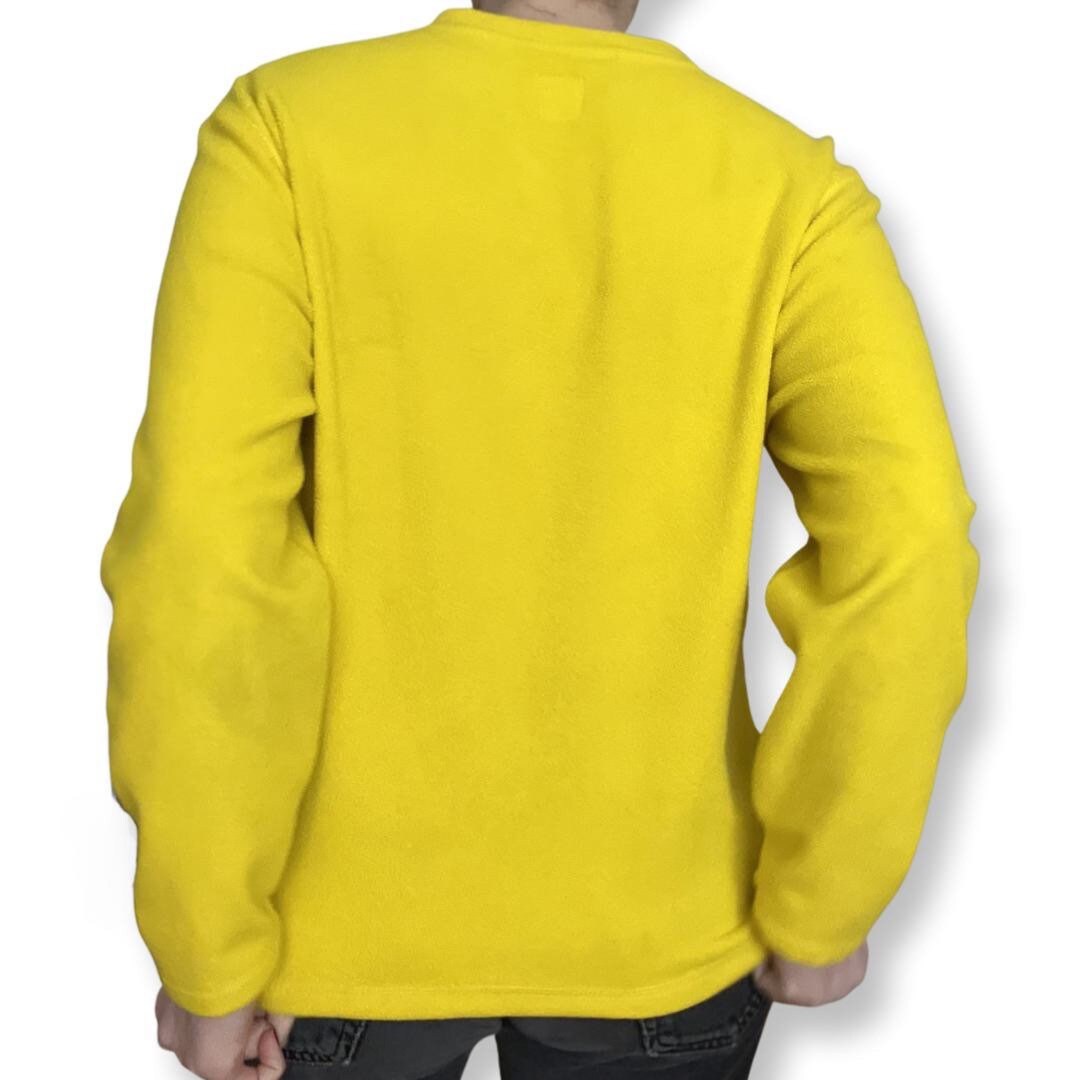 80s Ski, Wear, GAP Pullover Fleece, V-neck Sweater, Bright Yellow XS Pullover, Retro Ski, Vintage Fleece Sweater, Festival Wear