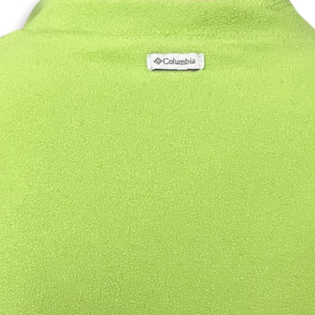 80'S Ski Fleece, Lime Green Fleece, Quarter Zip Up Pullover, Vintage Fleece Sweater, Vintage Columbia, Green, Medium, Large, Hiking Sweater