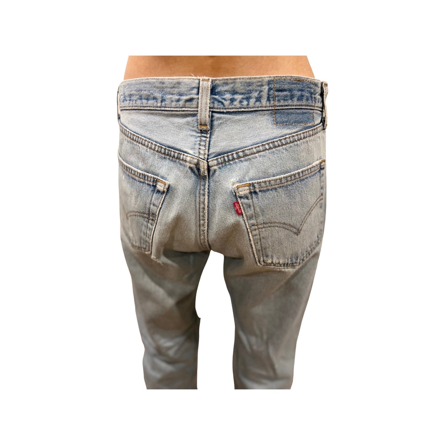 Vintage 80's Levis Jeans, Lightwash Ripped Denim, Size 30