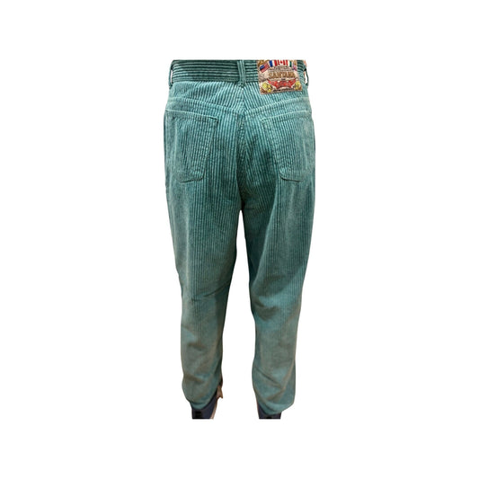 Vintage Baggy Corduroy Pants, Size 28, Medium, Thick Turquoise Corduroy Jeans