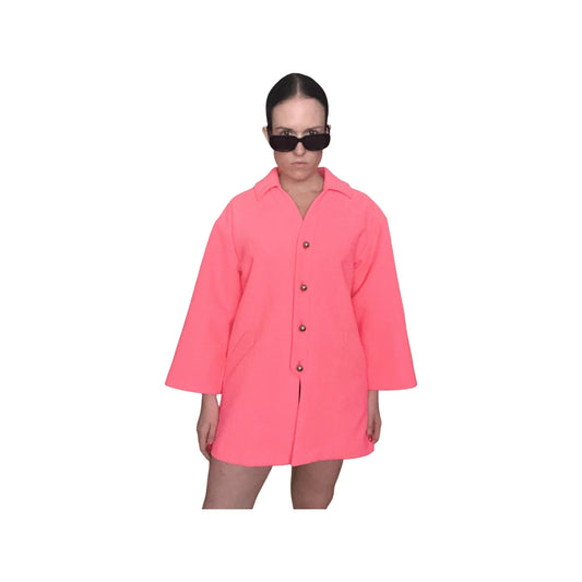 Maison Kitsun Jacket, Kitsune Y2K Neon Streetwear Jacket - Rare Find, Jacket, Size Medium, Y2K Vintage Fluorescent Coat