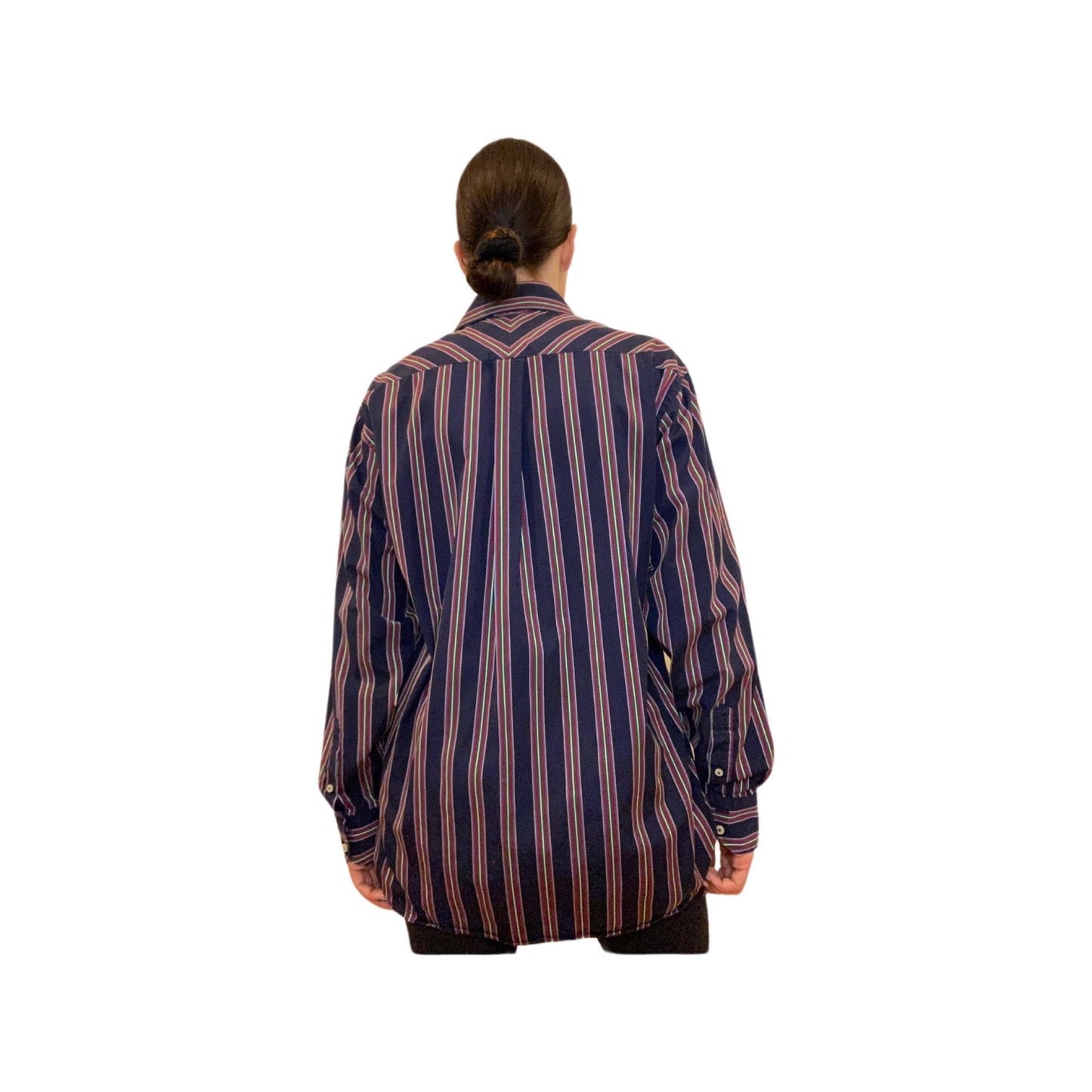 Tommy Hilfiger Vintage button up shirt, stripped, size small, dress shirt, long sleeve button down shirt, 80s pin stripped blouse
