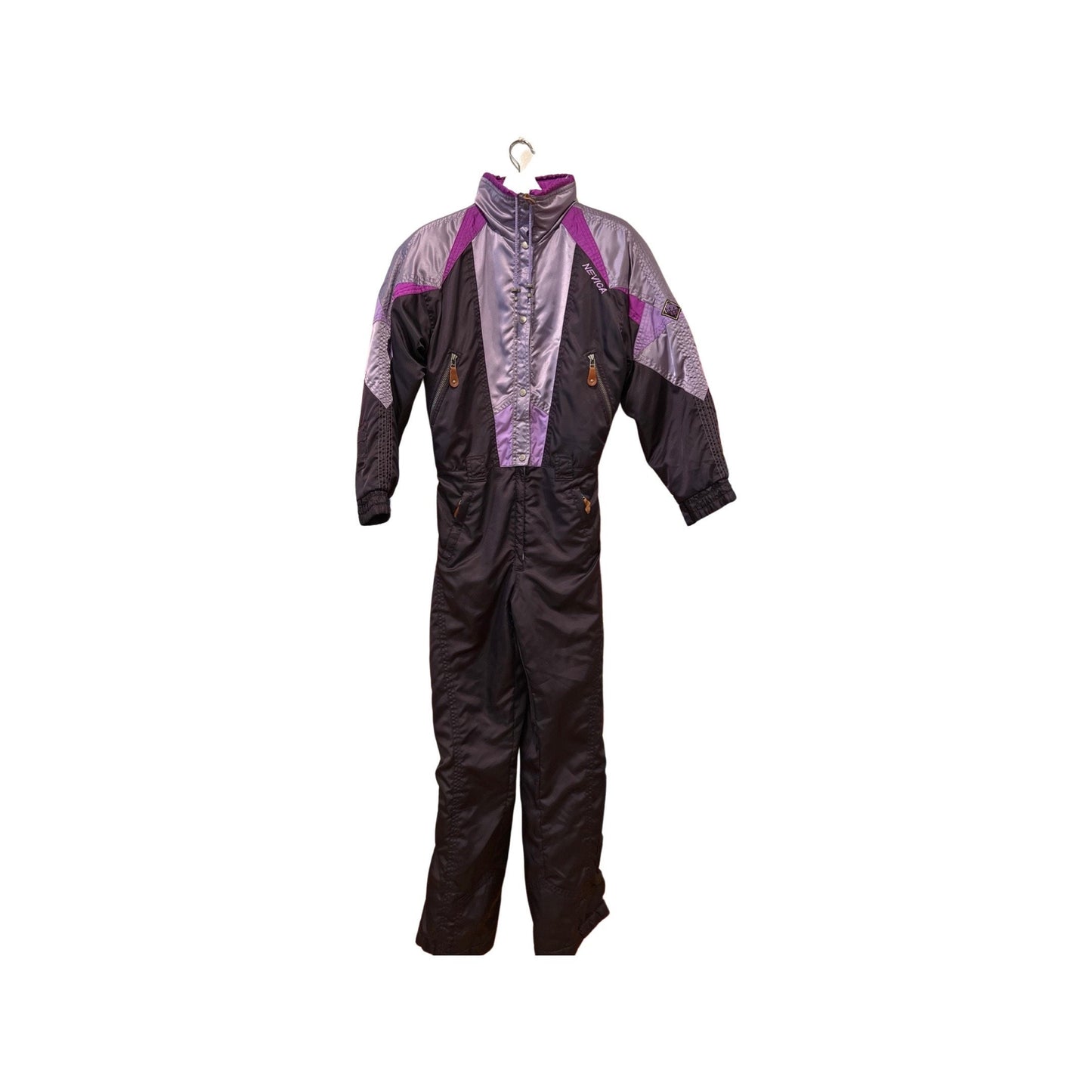 Vintage 80s One-Piece Ski Suit - Size Medium - Purple Snowsuit - Unisex Snowboard & Winter Jacket, Nevica - Size 8 - Made in Hong Kong