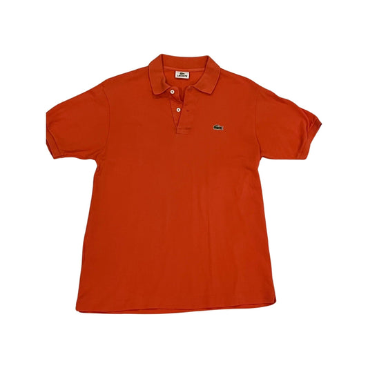 Lacoste Vintage Polo Orange Y2K Streetwear Fashion, Size 4, Cotton Polo, Made in France