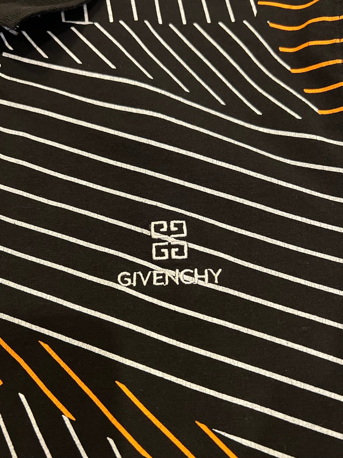 Givenchy Vintage Polo, Y2K Designer Polo T-Shirt, Size Large, Abstract Print, 2000's, Streetwear, Givenchy Paris, Iconic