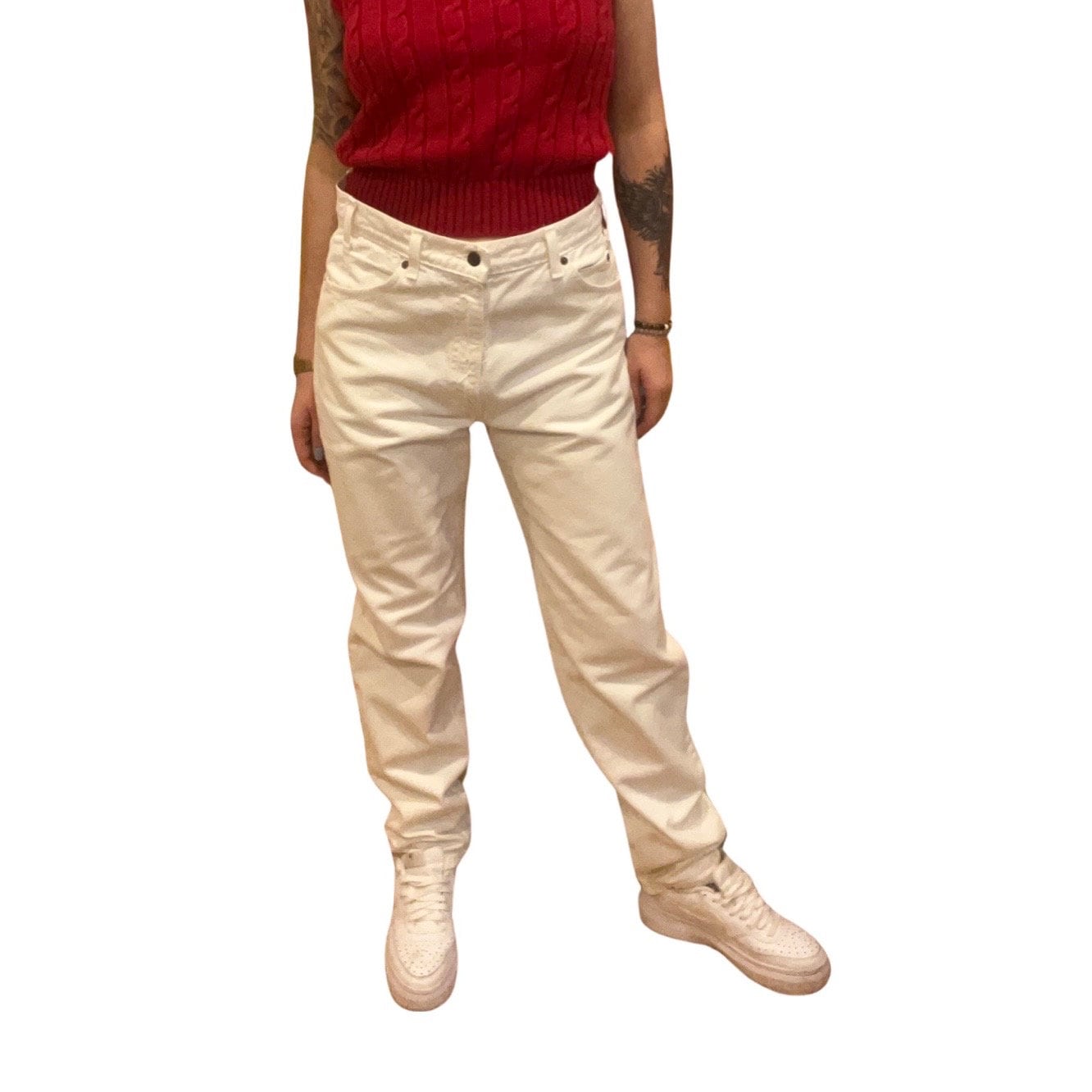 Vintage White Levi's Relaxed Fit 550 Pants - Size 34 W- Timeless Fashion, All-Season Style