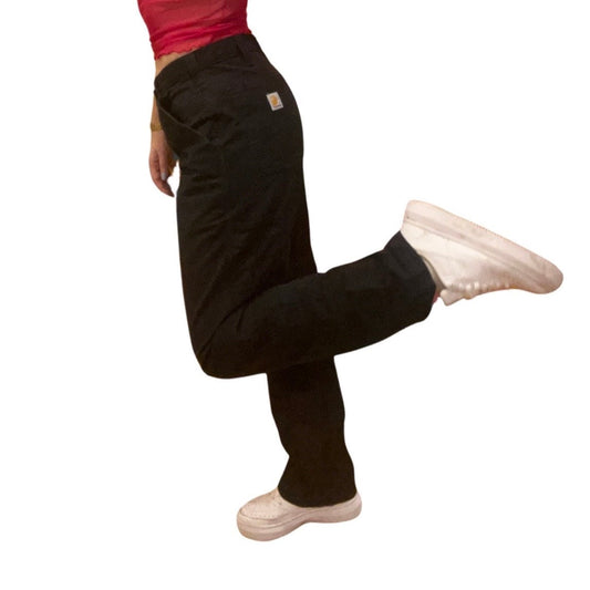 Vintage Y2K Carhart Black High-Waist Cargo Pants - Size 32 - Utility Workwear Fashion - Upcycled