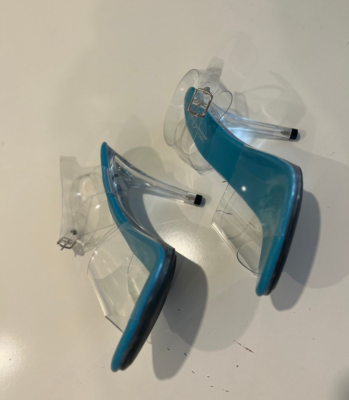 Plastic Clear High Heels, Size 37, Transparent Kitten Heels, Vintage High Heel Shoe, Size 7, 1986, Y2K Fashion