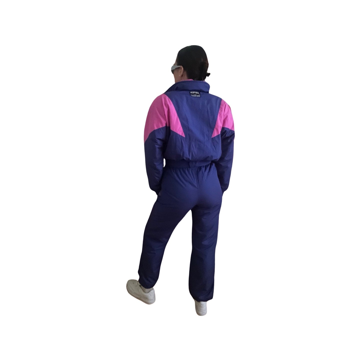 Vintage 80s One-Piece Ski Suit - Size Medium - Snowsuit - Snowboard & Winter Jacket - Purple - Pink - Alptech - Size 8 - Made in Hong Kong