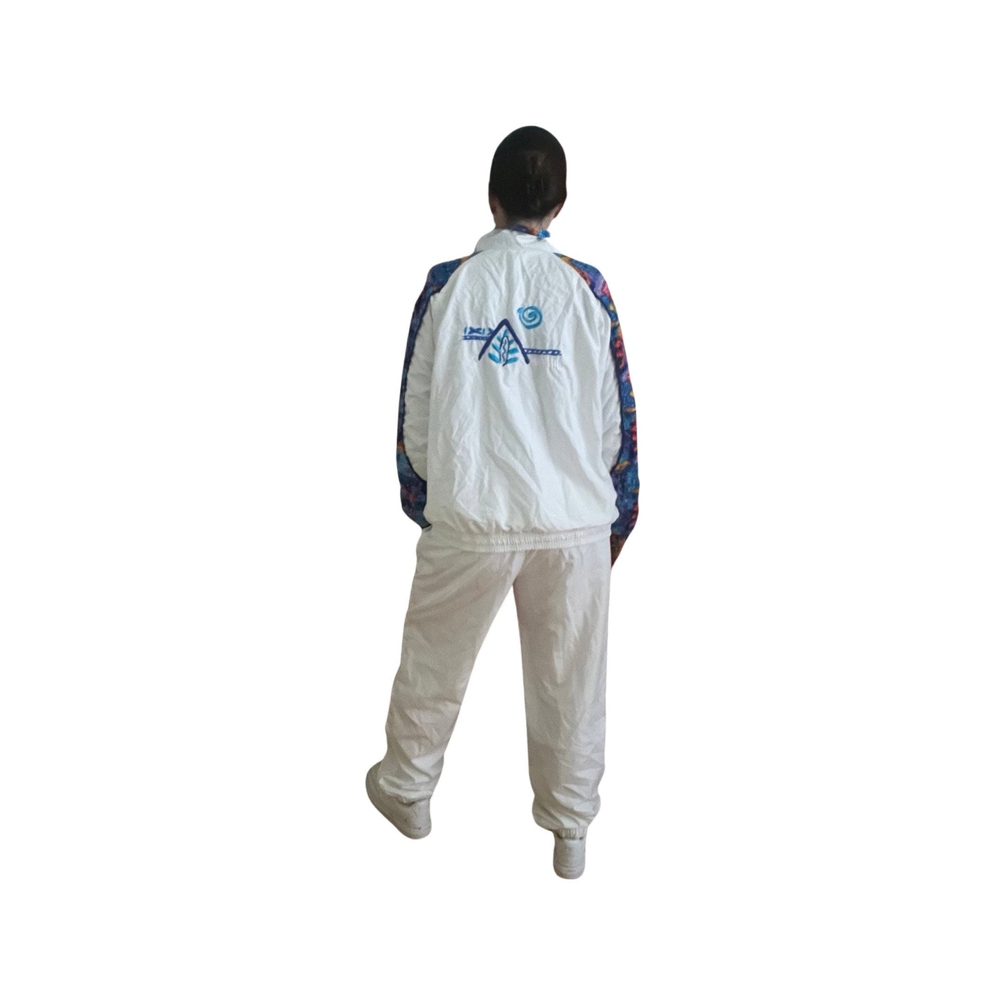 Vintage 80s Prince White Track Suit - Oversized Baggy Fit - Large - Waterproof Matching Set