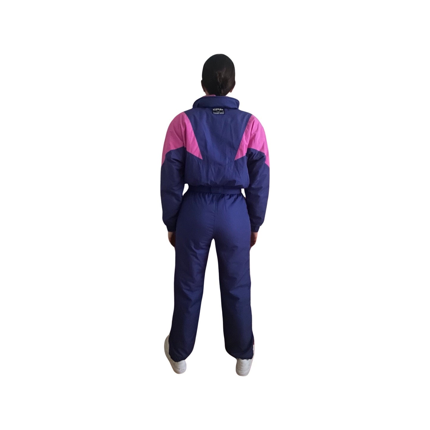 Vintage 80s One-Piece Ski Suit - Size Medium - Snowsuit - Snowboard & Winter Jacket - Purple - Pink - Alptech - Size 8 - Made in Hong Kong